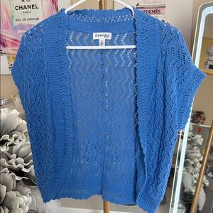 St. John's Bay Vibrant Blue Knit Cardigan